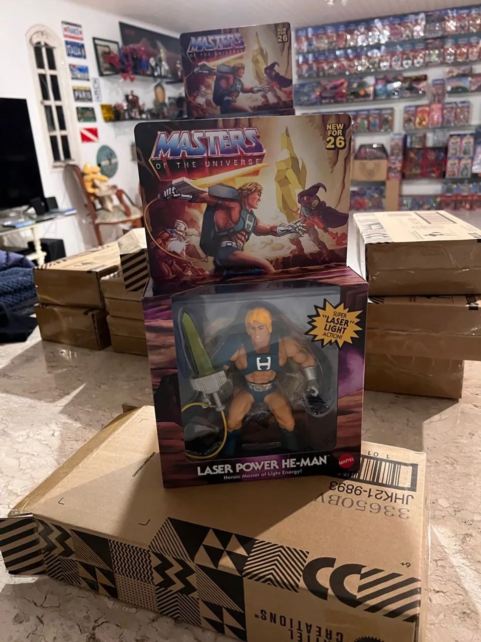 Boneco Heman laser  power matel creations 