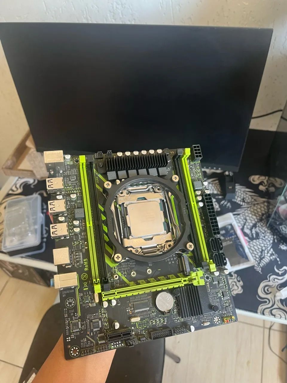 Placa mãe x99 com processador e cooler  - Foto 2