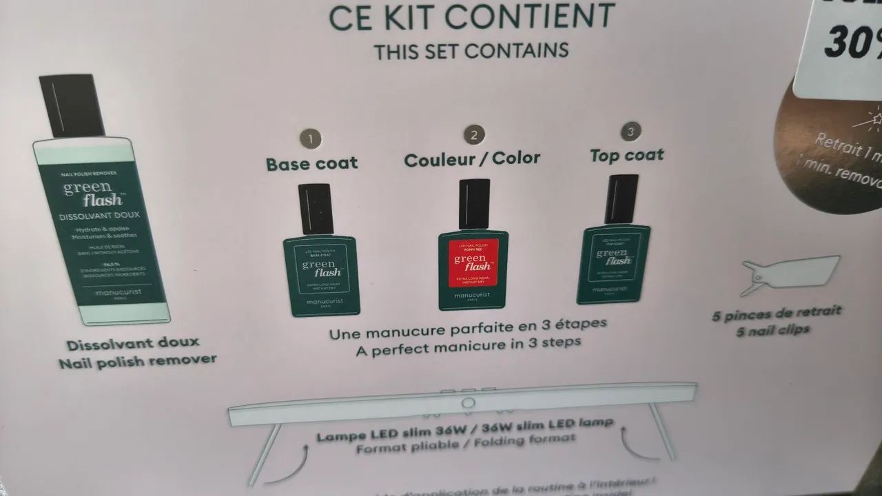 Kit de manicure semi permanente, importado França, sem uso.