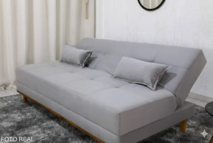 Sofá cama Aurora Cinza - Foto 2