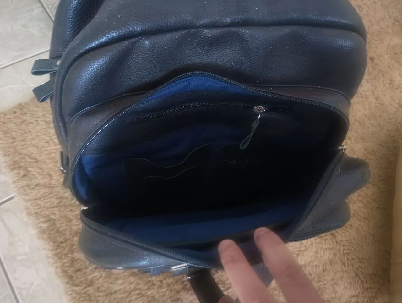 Mochila de couro legítimo  - Foto 3