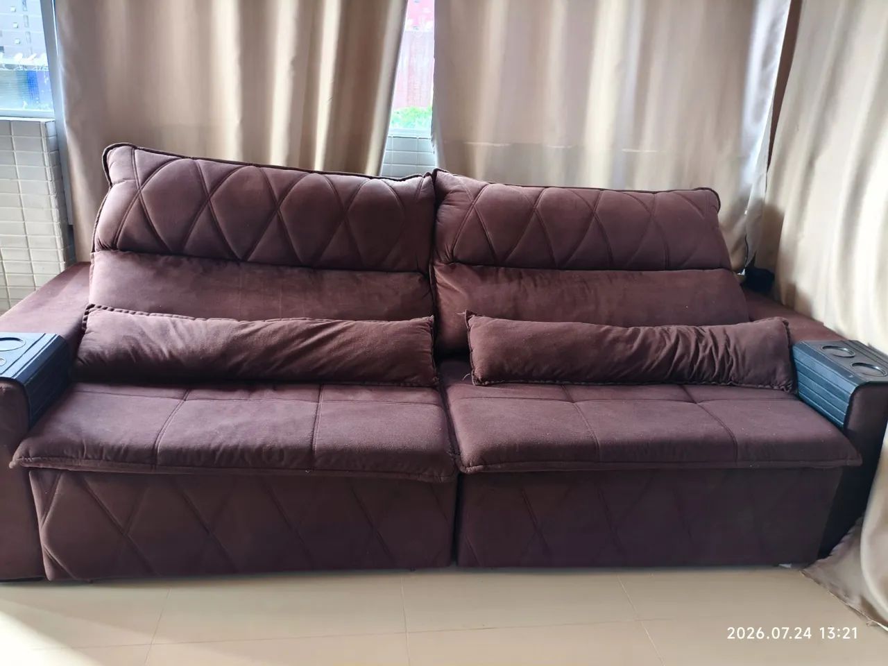 Sofá Cama 2,70mt Retrátil e Reclinável  - Foto 2