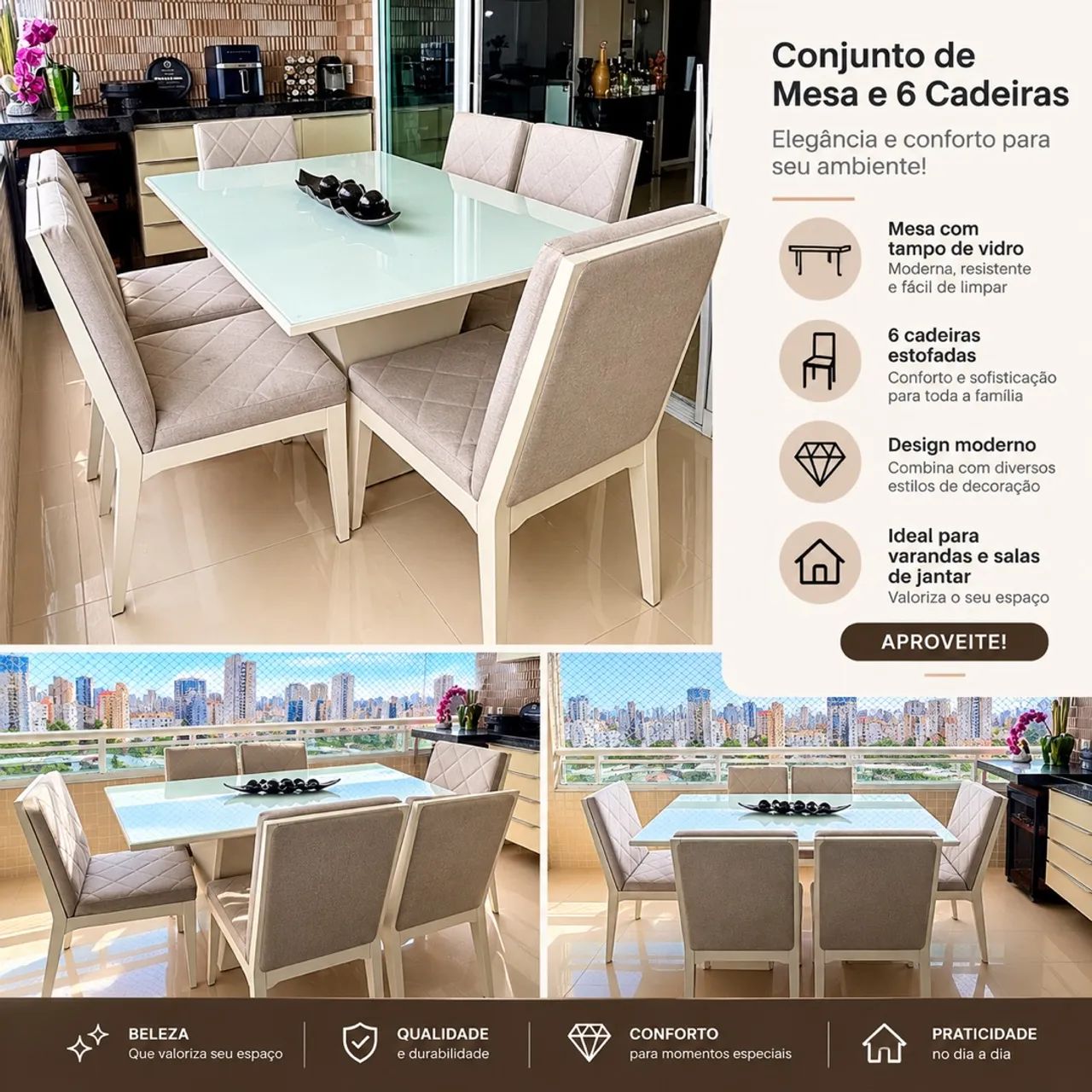 Mesa de Jantar - 6 Lugares