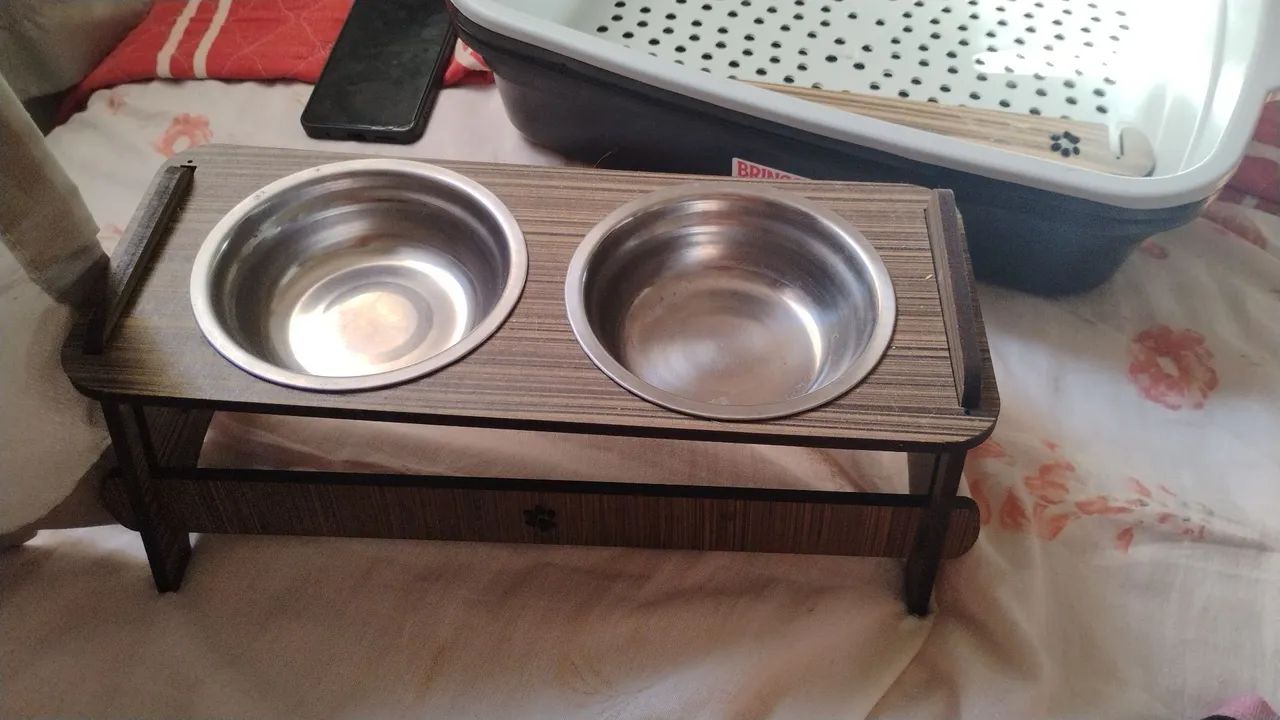 Pote de ração e água para pet  - Foto 2