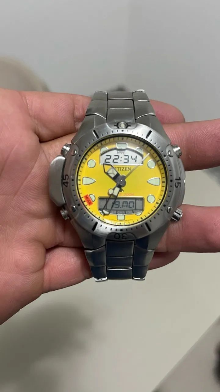 Citizen Aqualand Jp1060 Amarelo
