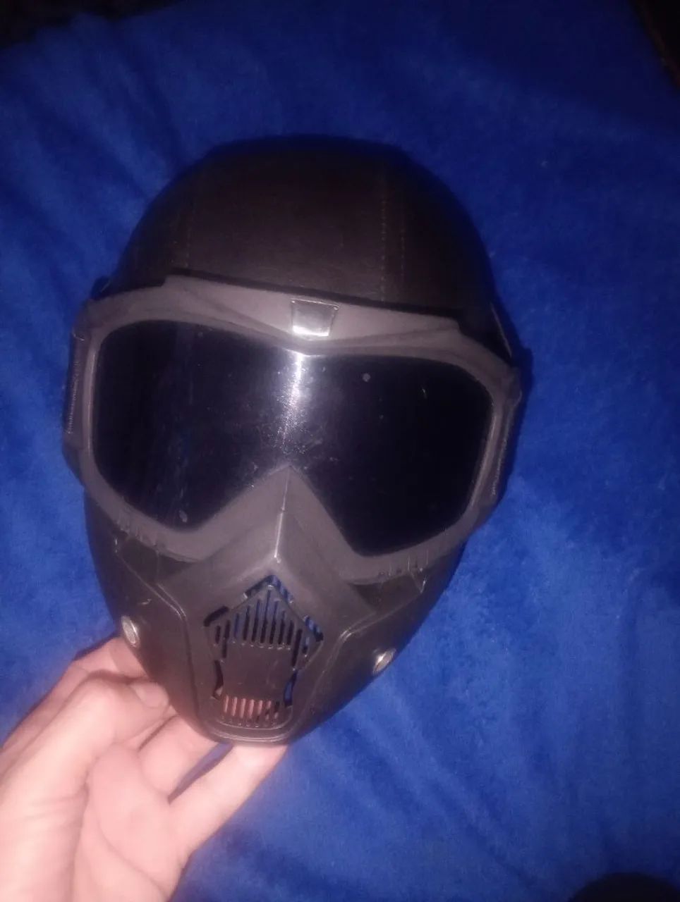 Capacete custom . Fica bem Loko no rosto - Foto 3