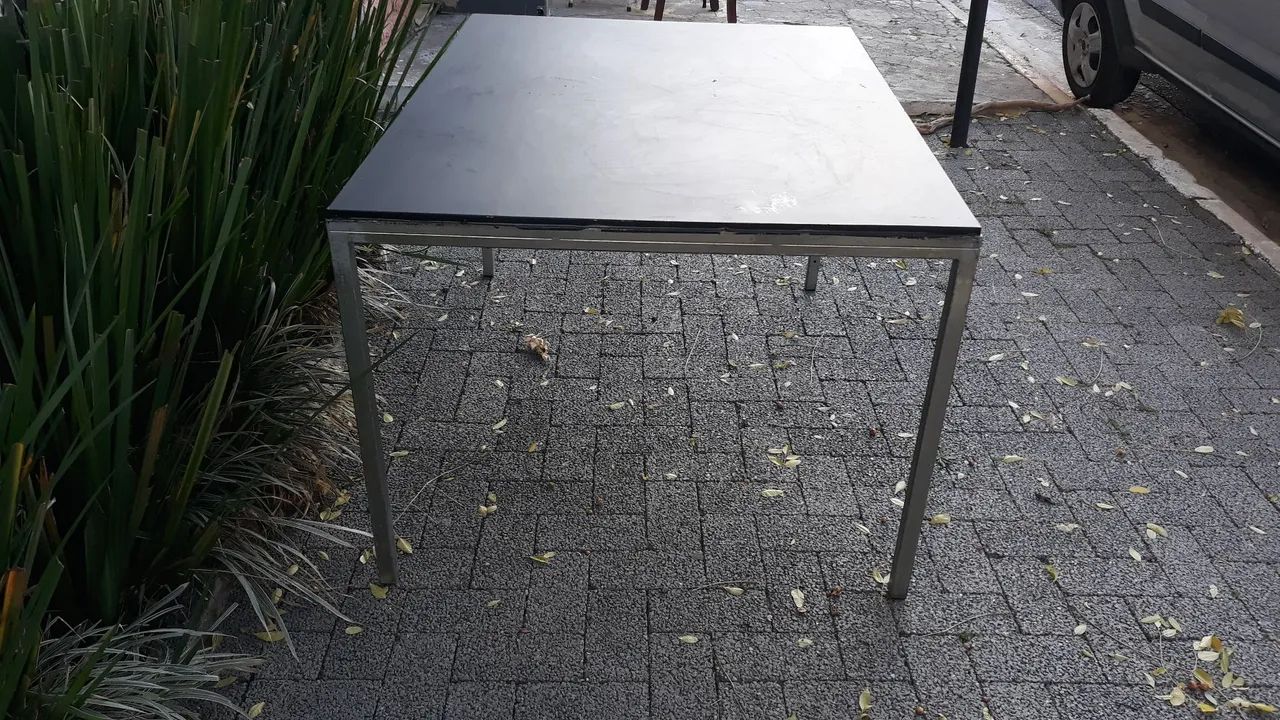 Mesa madeira, estrutura galvanizado  - Foto 3