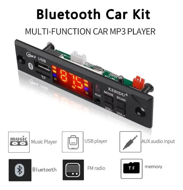 Placa Decodificadora MP3 e Bluetooth