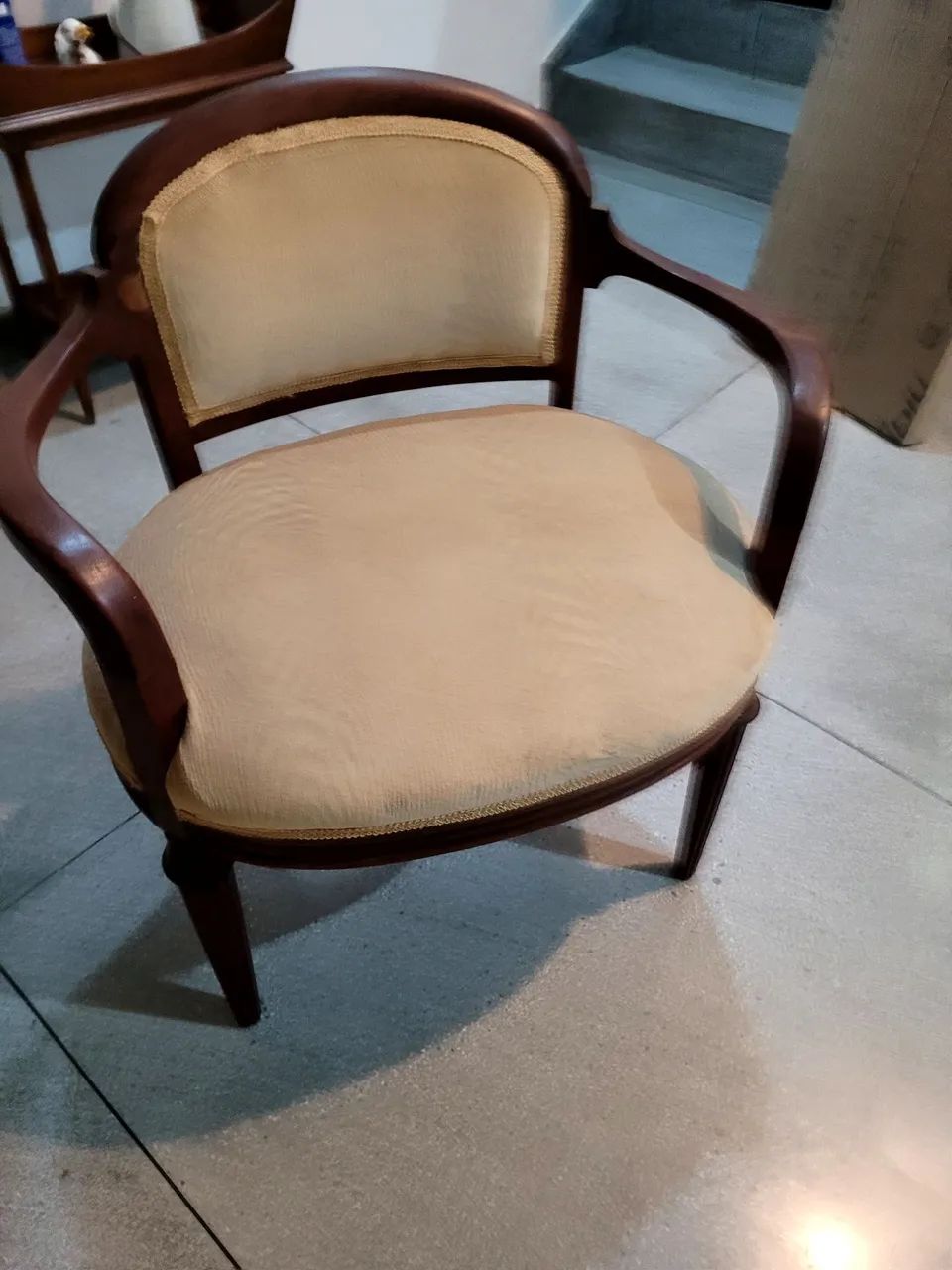 Poltrona de madeira estilo Art Déco - Foto 4