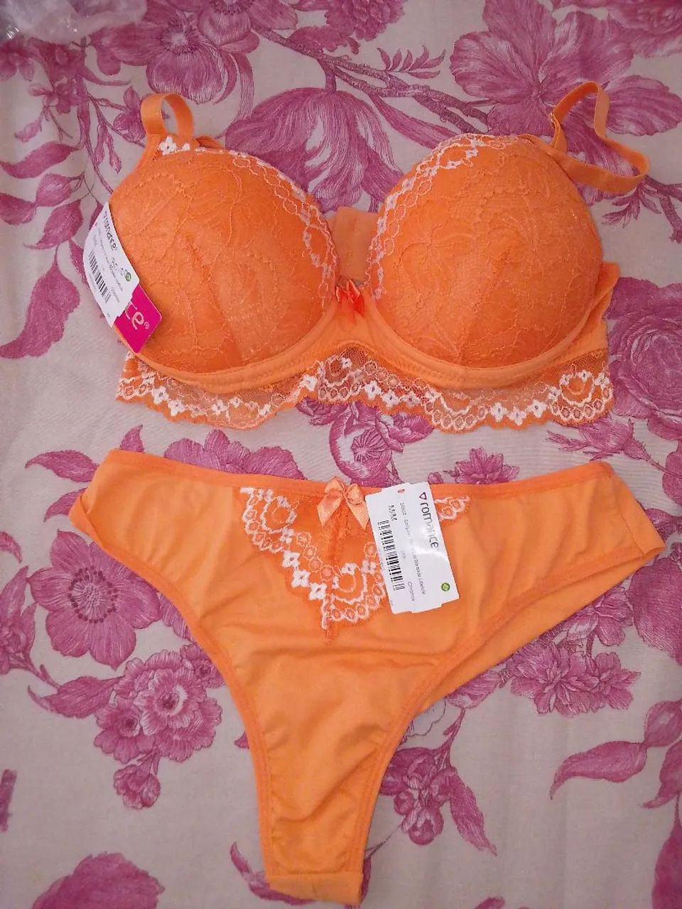 Conjunto fio duplo bordado libelula romance