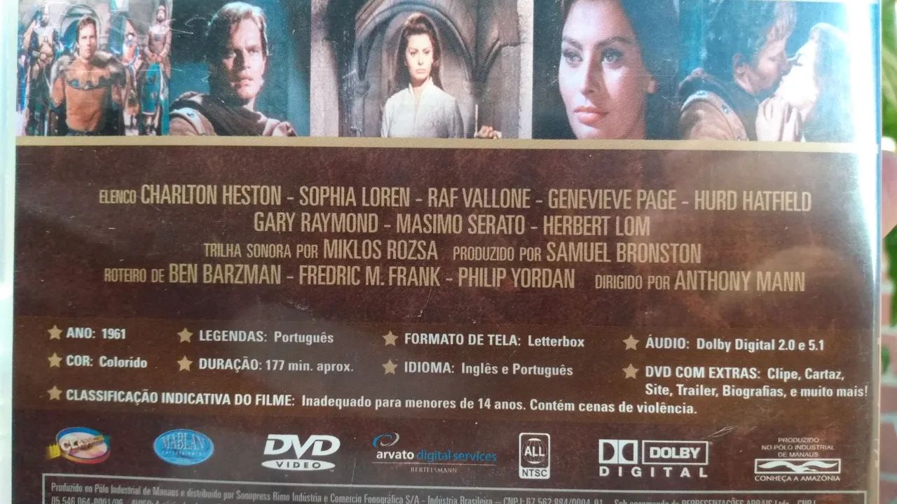Filme DVD duplo original EL Cid ótimo estado.  - Foto 5