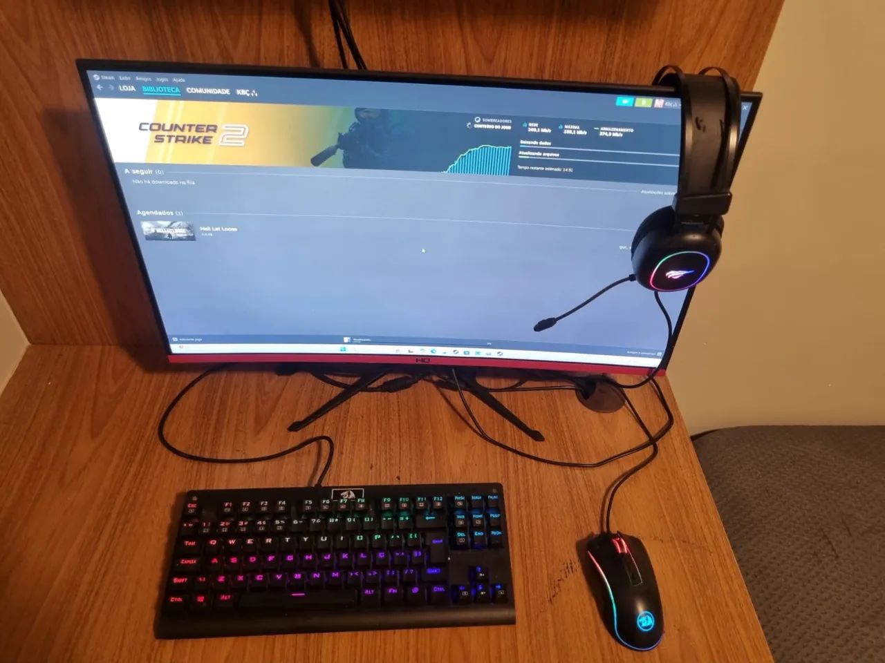 Pc Gamer - setup completo com cadeira Gamer elements - Foto 3