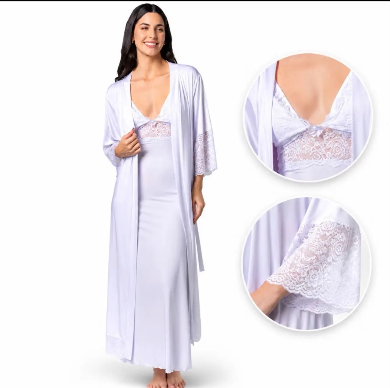 Camisola e Robe Gestante Amamentação 