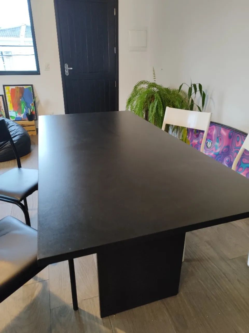 Mesa madeira com 4 cadeiras