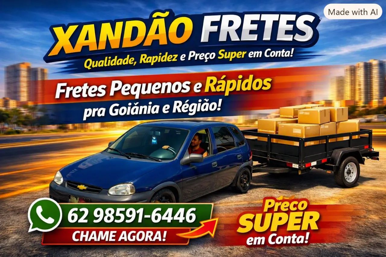 Fazemos frete para Goiânia e região 