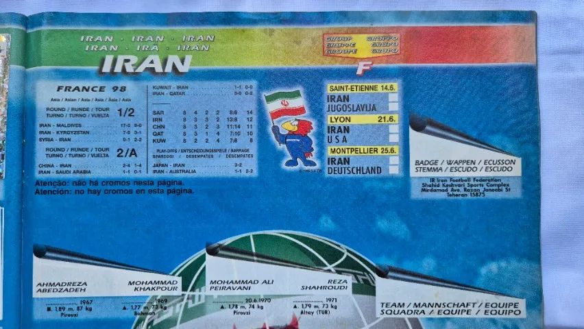 ÁLBUM DA COPA DO MUNDO FIFA FRANÇA 1998 - PANINI - VERSÃO NACIONAL
