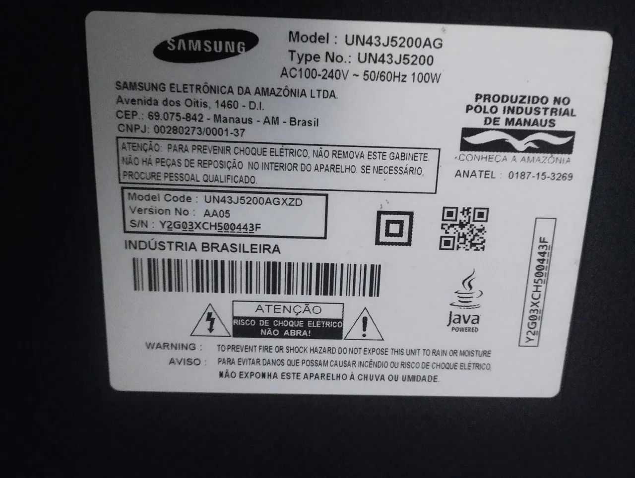 Tv 43 polegadas Samsung ( led queimado apenas) - Foto 3