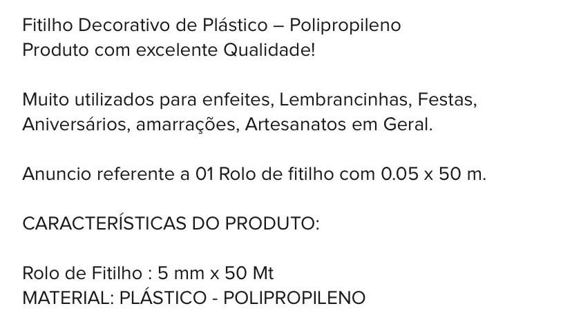 Fitilho cores diversas 423877713603471362
