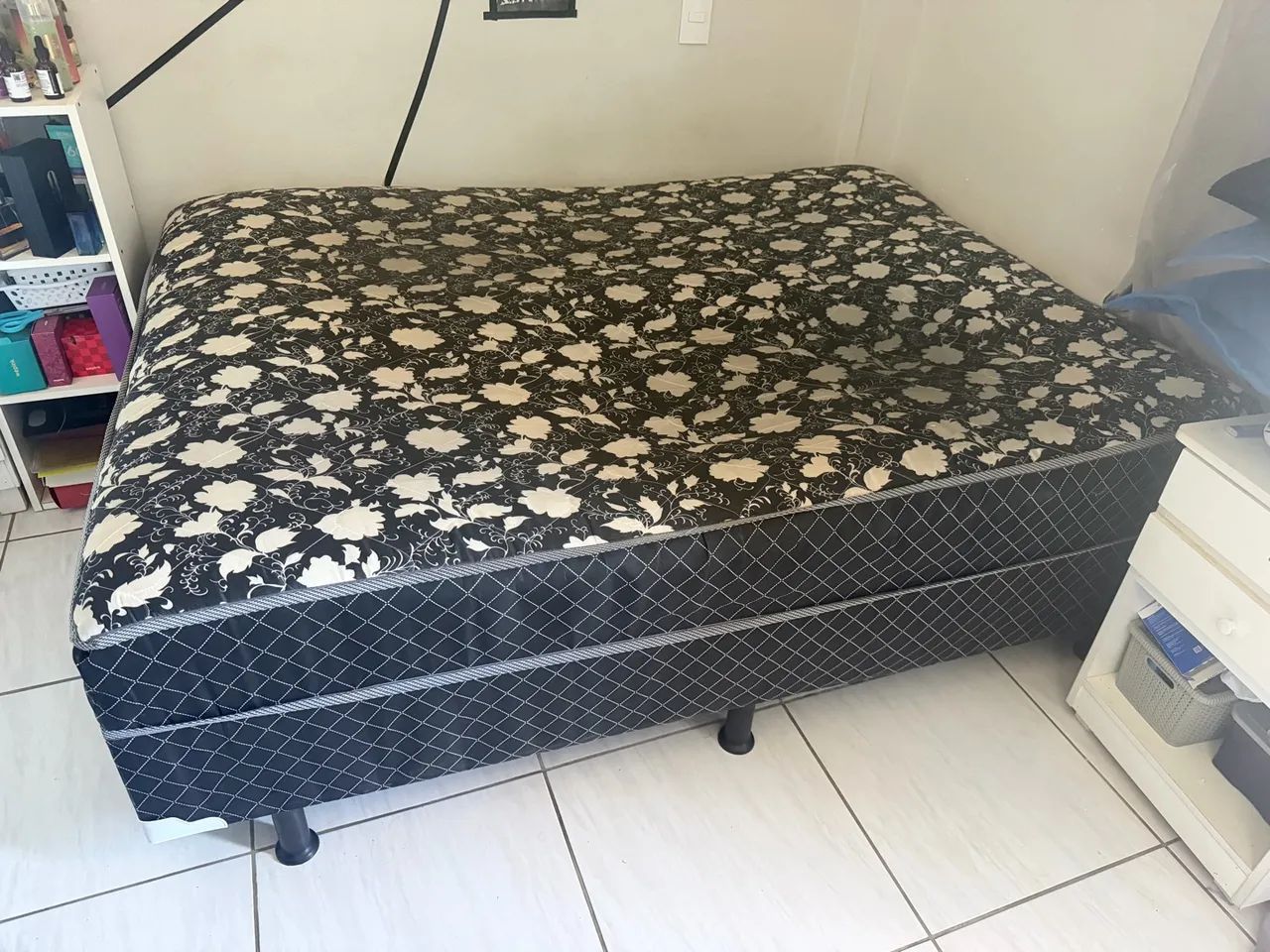 Cama box acoplada colchão e base  - Foto 2