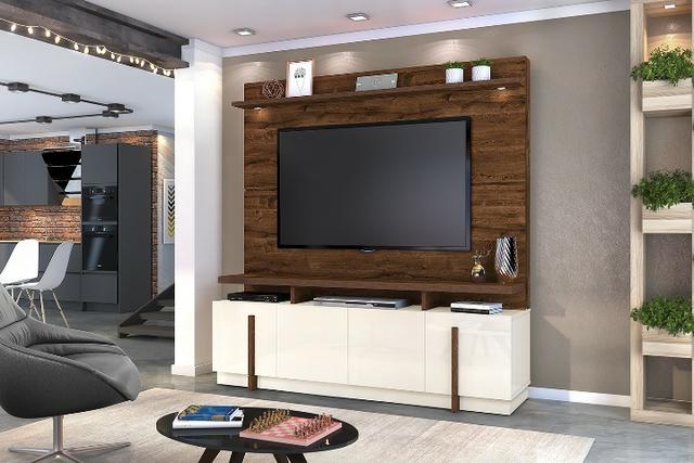 Home Bari com Leds e Rodízios e Suporte de Tv incluso - Entrega Grátis - Foto 2