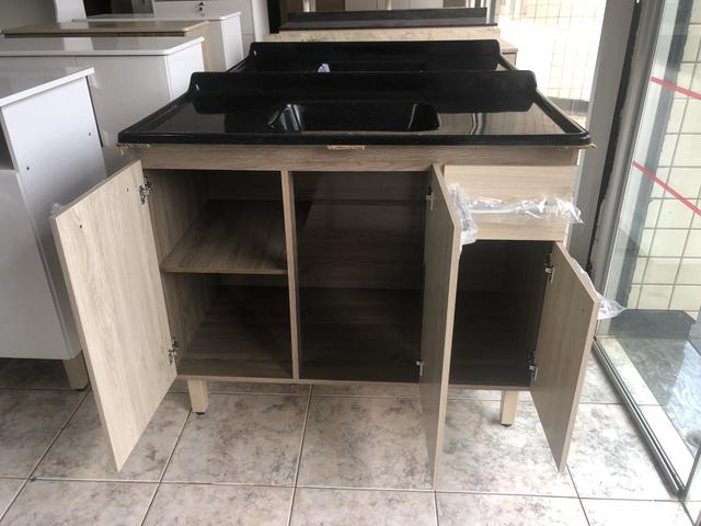 Pia de Cozinha 1metro com cuba - Entregamos - Foto 3