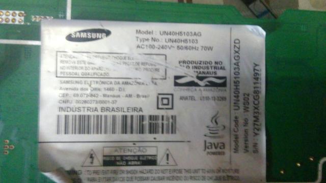 Kit das placas da TV Samsung UN40H5103AGXZD