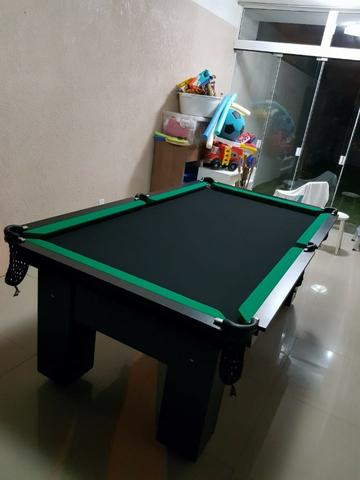 Mesa Charme e Bancos L. Cor Preta Tecido Preto e Borda Verde Mod. WOSI6911 - Foto 3