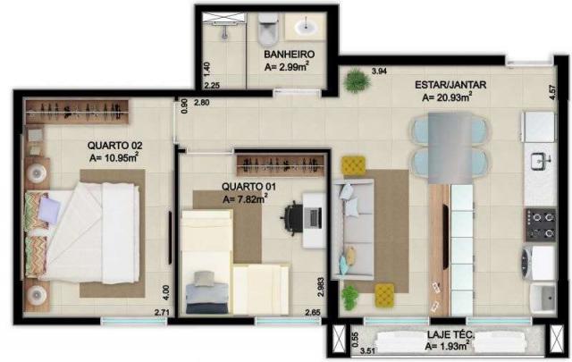 Lançamento apartamento 2 quartos guara II - Foto 7