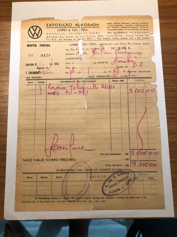 Rádio Telespark Atlas ? Ano 1961 (com Nota Fiscal) - Foto 2