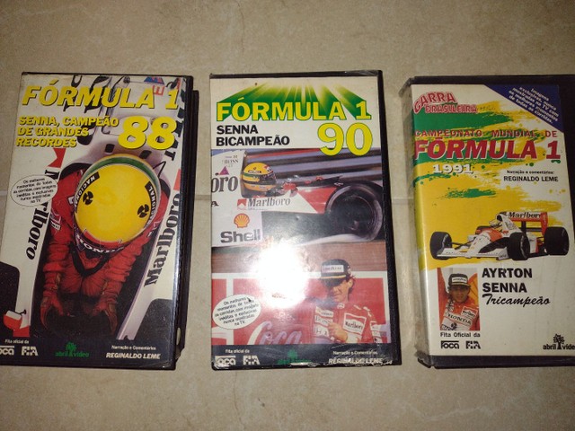 fitas em vhs Ayrton Senna tri...