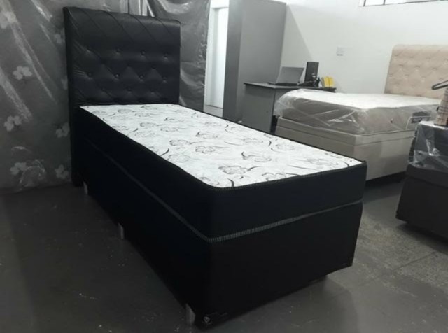 Cama solteiro conjugada com colchão molas ensacadas promoção 68,00 parcela