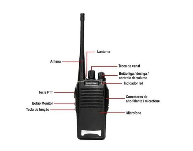 Rádio Comunicador Walk Talk Baofeng Bf-777s + Fone De Ouvido - Foto 4