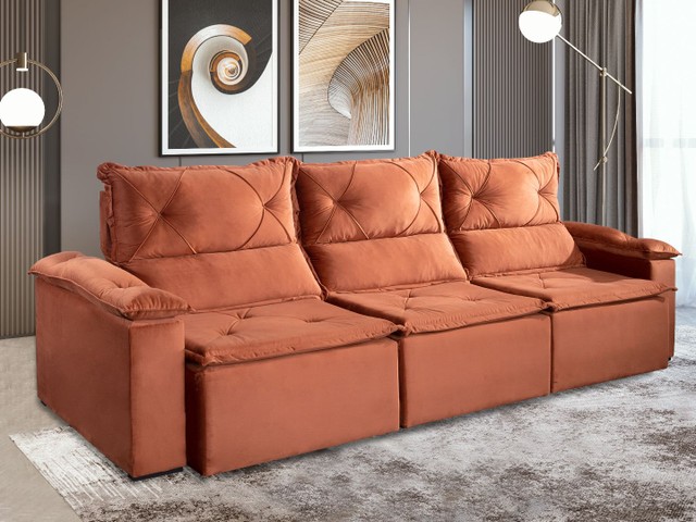 Sala sofá retrátil e reclinável de 280 cm - Foto 4