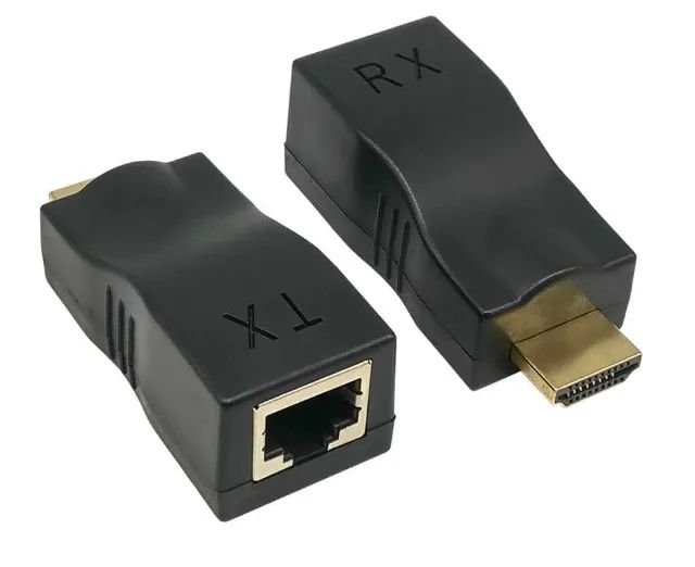 Extensor Hdmi 3d 30 Metros Via Cabo De Rede Utp Rj45 Cat5e/6 - Foto 4