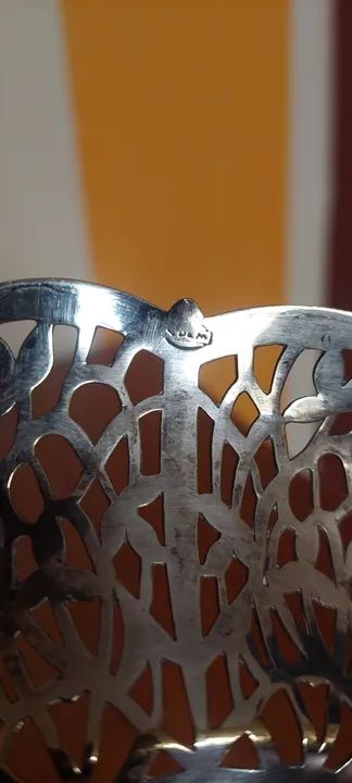 Antiguidade Bandeja Prata Spam  - Foto 5