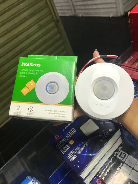 Sensor de Presença Intelbras - cor branca 