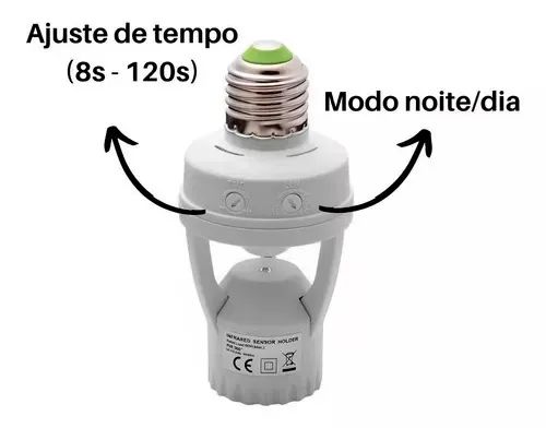 Sensor De Presença P/lâmpada Soquete E27  - Foto 3