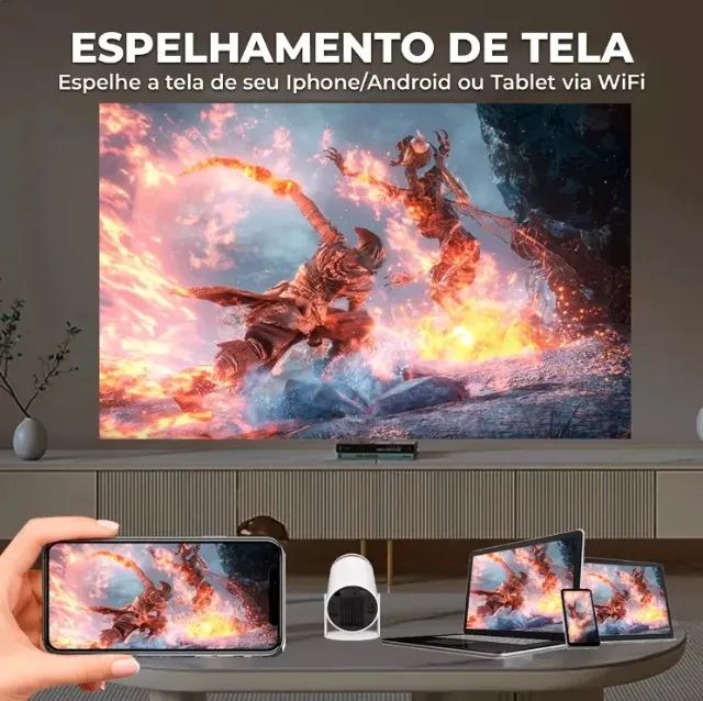 Mini Projetor Hd B-max Cinema Smart Tv Hdmi Wifi Bluethoot - Foto 4