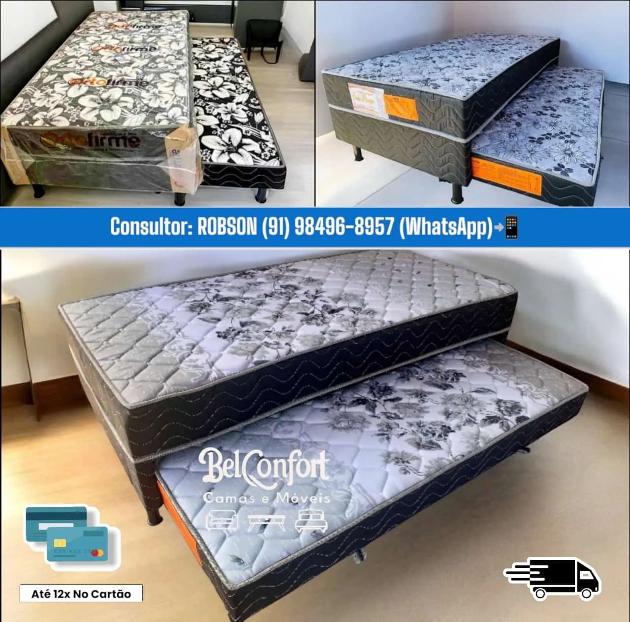 BICAMA DE SOLTEIRO DE ESPUMA 