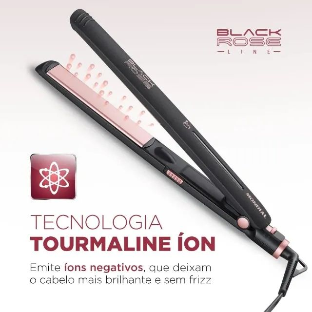 Chapinha Alisadora, Mondial, Preto/Golden Rose, 35W, Bivolt - P-27 - Foto 2