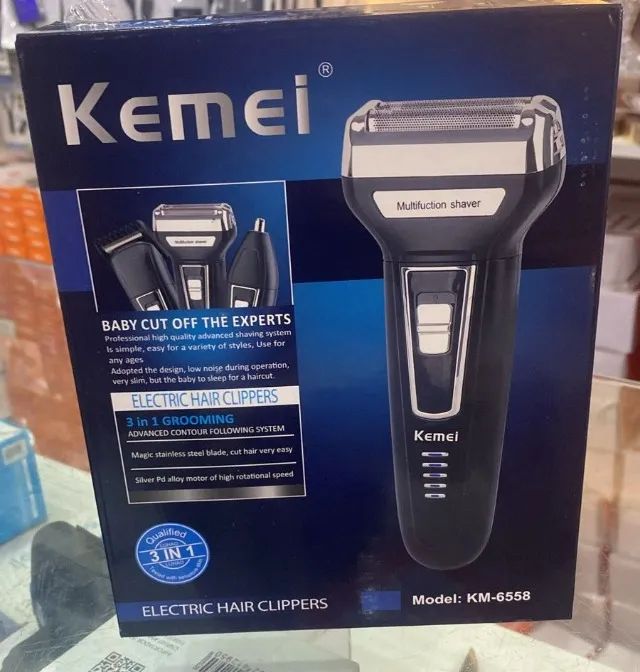 Maquina de barbear kemei 
