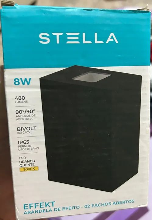 ARANDELA PRETA, 8W, 3000k 