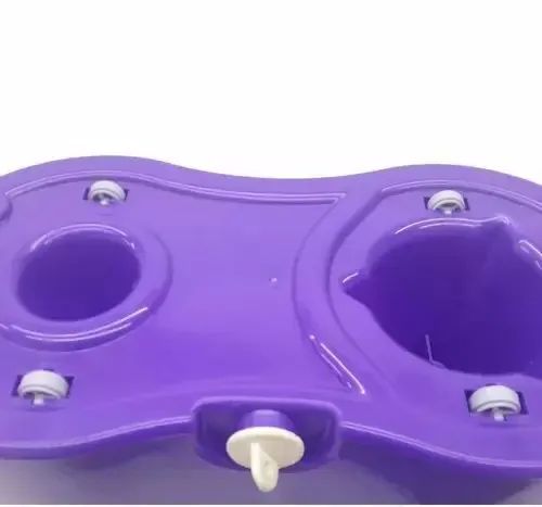 Balde Com Esfregao Mop 16l Aço Inox Ck01 23cmx25cmx44cmhao B - Roxo