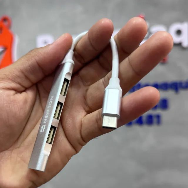 Hub USB 4x1 Tipo C para Notebook, Tablets e Celulares  - Foto 4