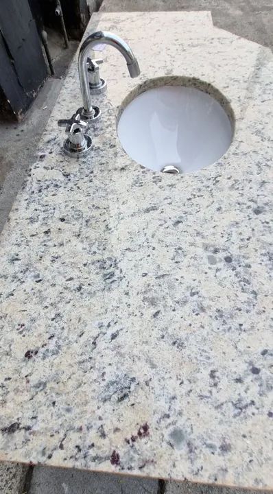 Pia banheiro pedra branco dalas  - Foto 2