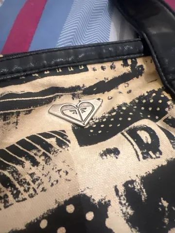 Bolsa da ROXY linda - preta e branca - pegar e levar - Foto 2