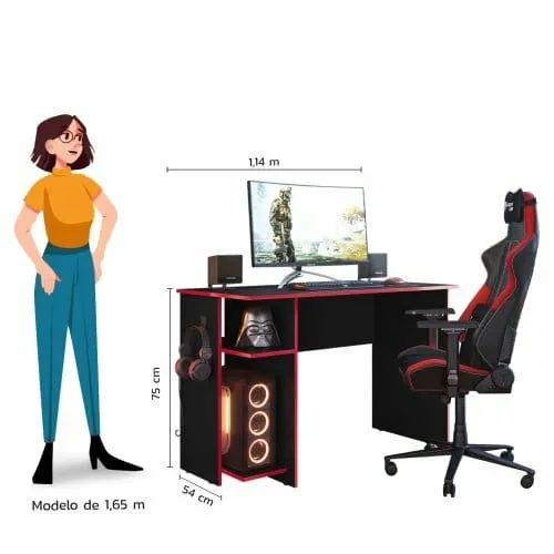 Mesa para Pc estilo Gamer Novo  - Foto 2