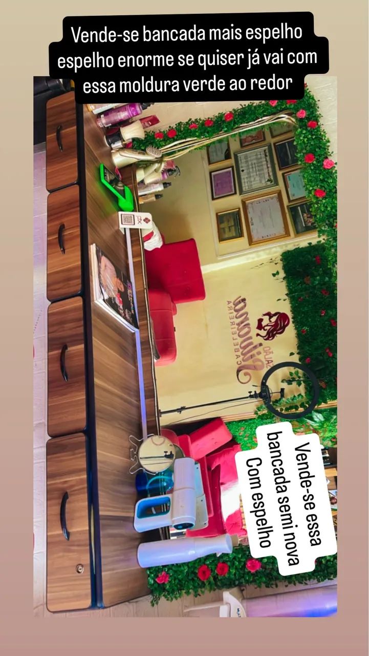 Beauty Salon or Barber Shop Counter