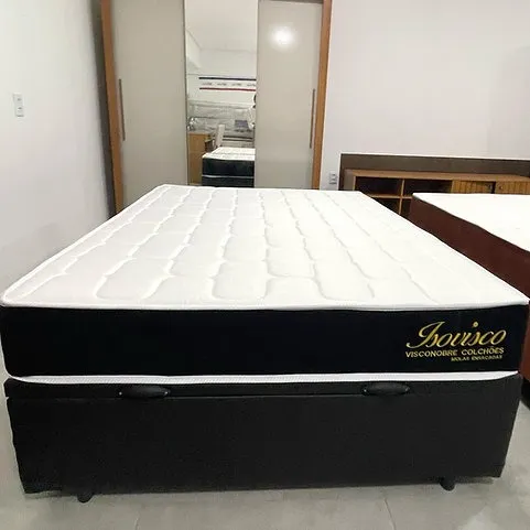 Base Baú Courano + Colchão casal padrão Isovisco -  Entrega grátis p/ Fortaleza