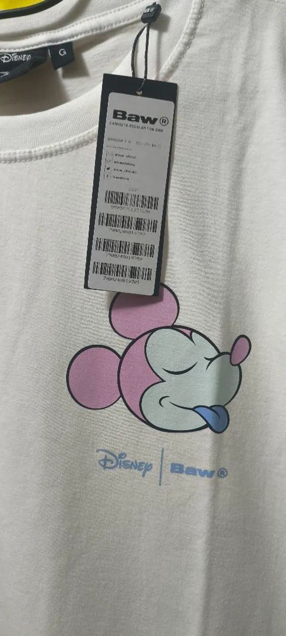 Camiseta FUN BAW X DISNEY Off White G - Foto 3